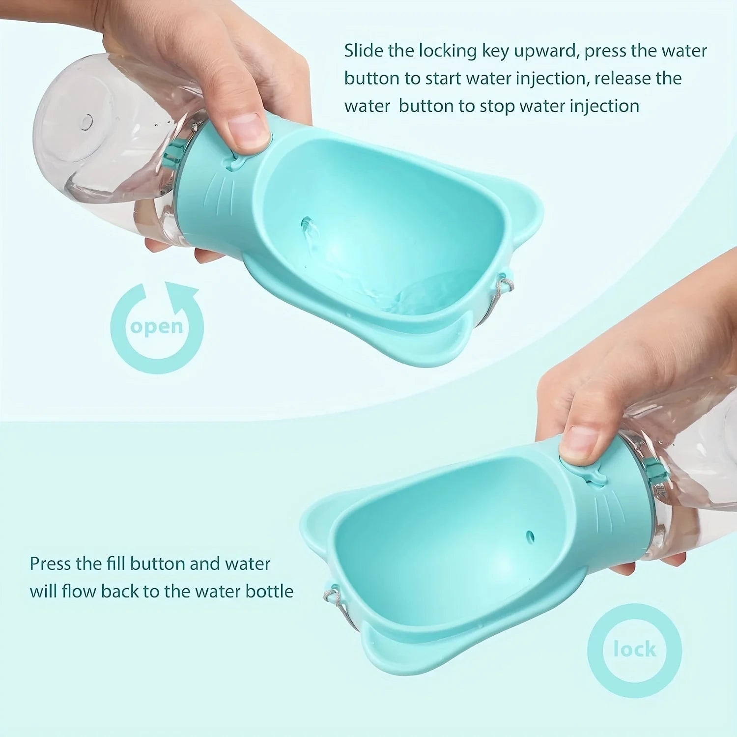 Pet Bottle 2 In 1 Portable Water and Food