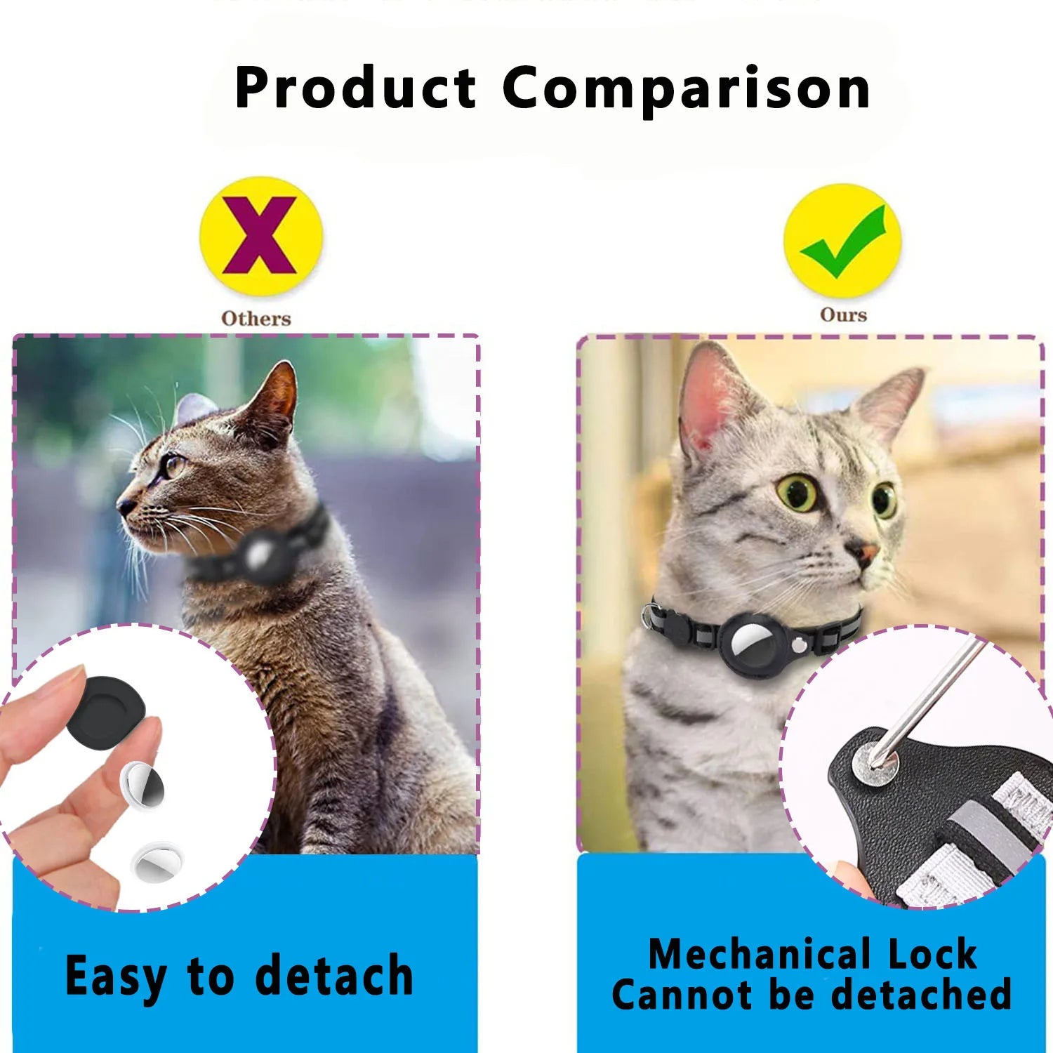 Reflective Tracking Collar for Cats