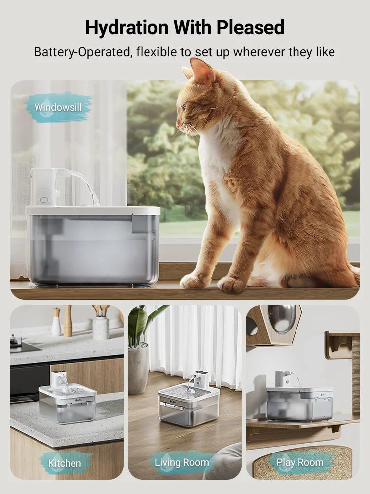 Automatic Stainless Steel Cat Water Fountain